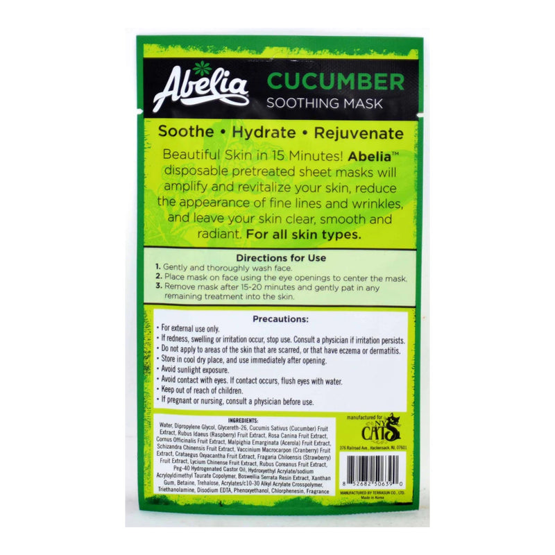 Abelia Cucumber Soothing Mask (Pretreated), 0.85oz (24g) (Pack of 3)