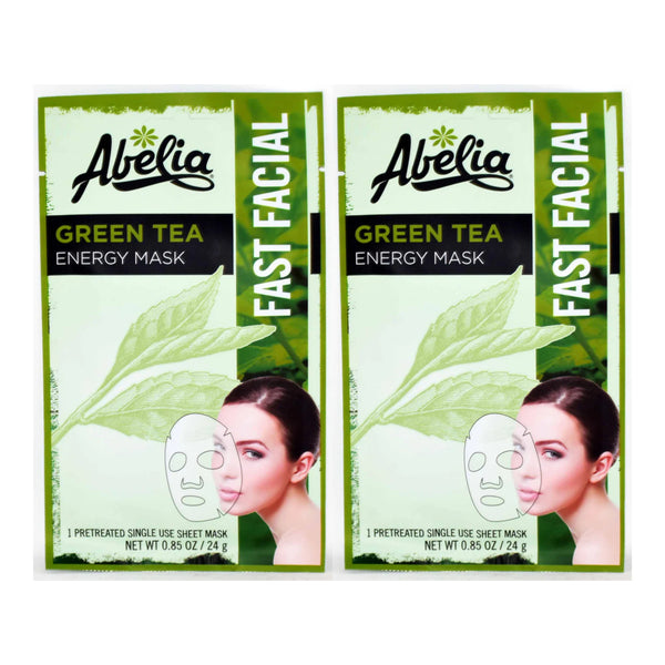 Abelia Green Tea Energy Mask (Pretreated), 0.85oz (24g) (Pack of 2)