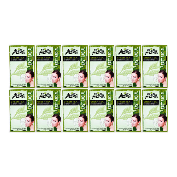 Abelia Green Tea Energy Mask (Pretreated), 0.85oz (24g) (Pack of 12)