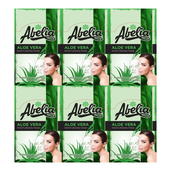 Abelia Aloe Vera Moisturizing Mask (Pretreated), 0.85oz (24g) (Pack of 6)