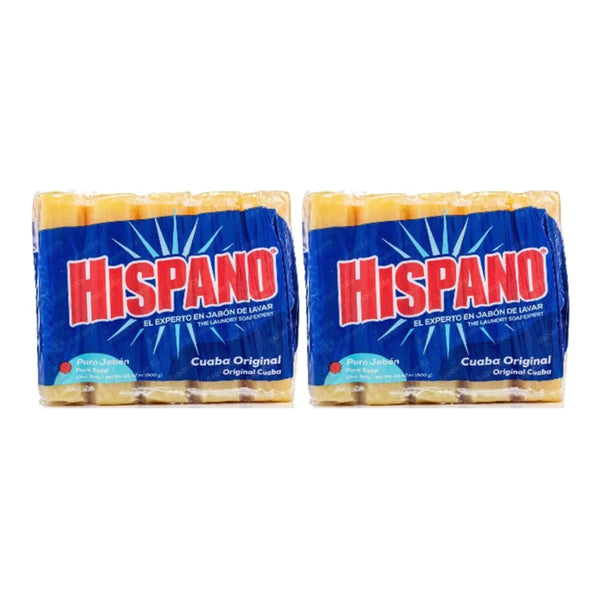 Hispano Jabon Original Cuaba Laundry Soap (5 Pack), 800g (Pack of 2)
