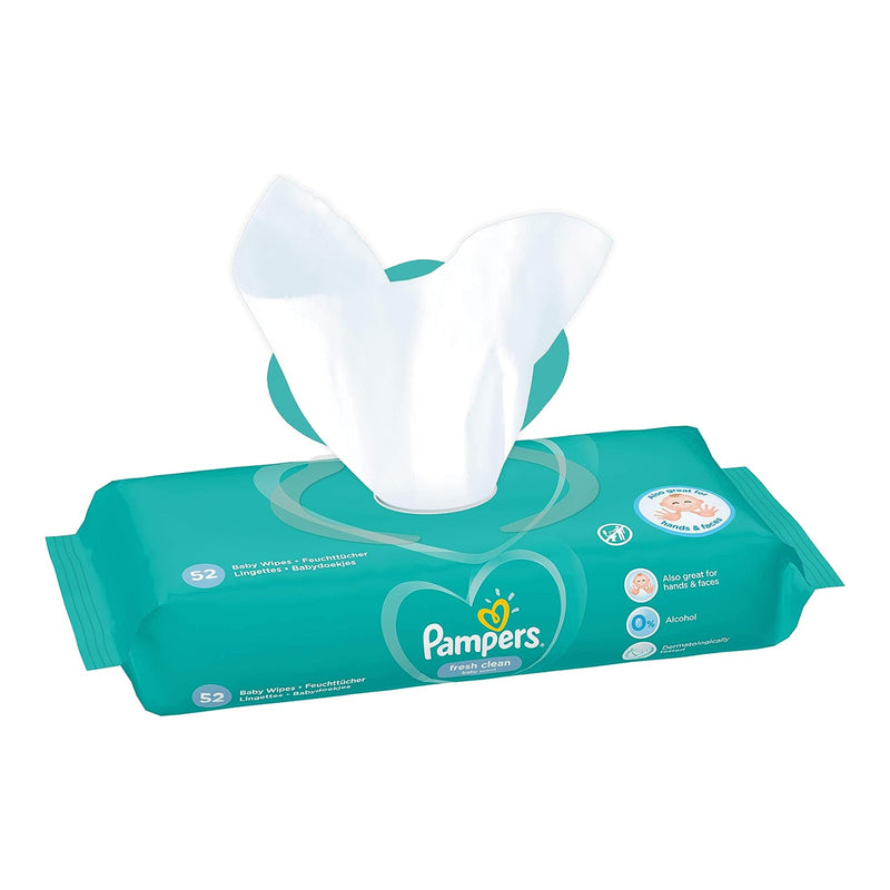 Pampers Fresh Clean Baby Wipes, 52 Wipes