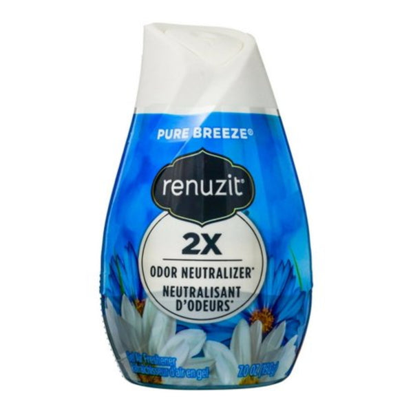 Renuzit Gel Air Freshener Pure Breeze 2x Odor Neutralizer Scent 7oz