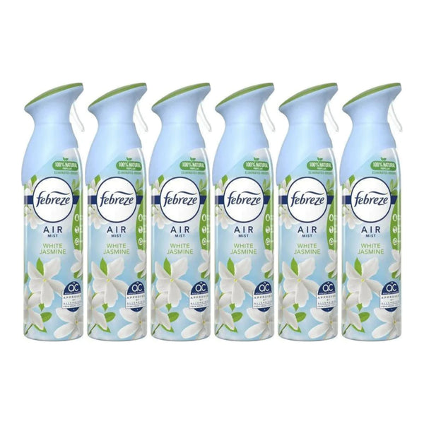 Febreze Air Mist Air Freshener - White Jasmine Scent, 300ml (Pack of 6)
