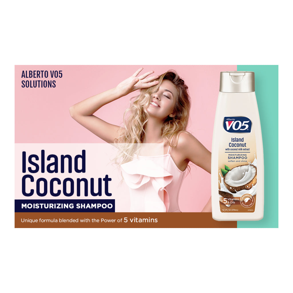 Alberto VO5 Island w/ Coconut Extract Moisturizing Shampoo, 12.5