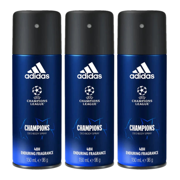 Adidas UEFA Champions Deodorant Body Spray, 150ml (Pack of 3)