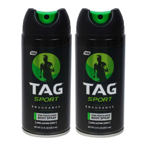 Tag Sport Endurance - Fine Fragrance Body Spray, 3.5oz. (Pack of 2)