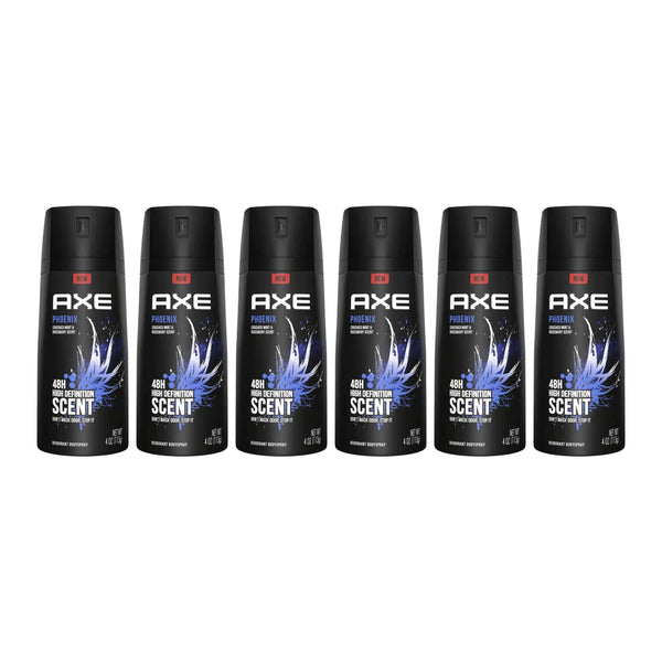 Axe Phoenix Crushed Mint & Rosemary Scent Body Spray, 4oz (150ml) (Pack of 6)
