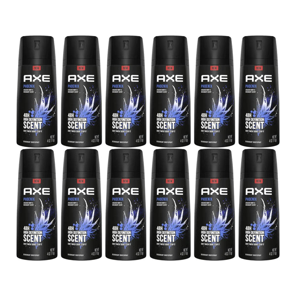 Axe Phoenix Crushed Mint & Rosemary Scent Body Spray, 4oz (150ml) (Pack of 12)