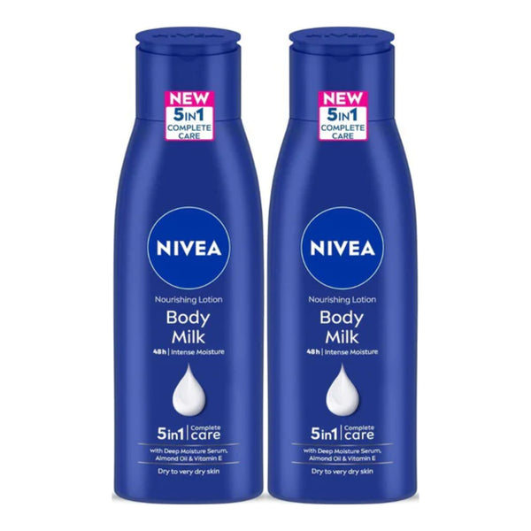 Nivea 5-in-1 Nourishing Lotion - Body Milk Complete Care, 6.76oz (Pack of 2)