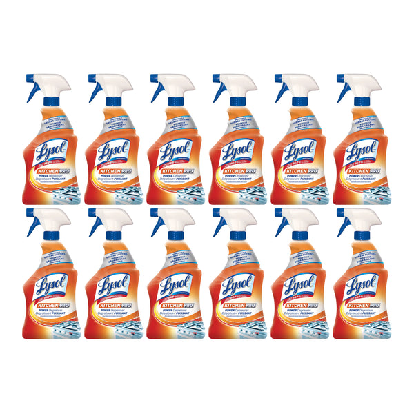 Lysol Kitchen Pro Power Degreaser Disinfectant Cleaner, 22oz 650ml (Pack of 12)