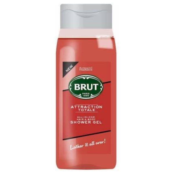 Brut Attraction Totale All-in-One Hair & Body Shower Gel, 16.9oz