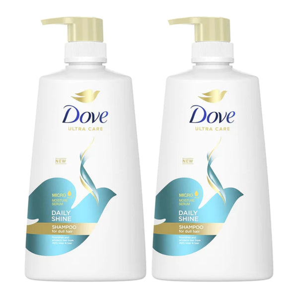 Dove Ultra Care Daily Shine Shampoo for Dull Hair, 23oz (680ml) (Pack of 2)