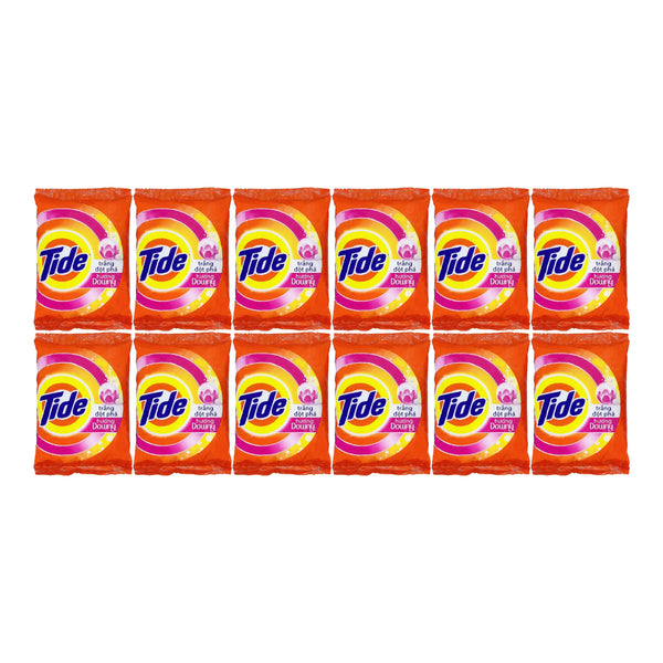 Tide Powder with Downy Laundry Detergent Powder, 690g (Pack of 12)