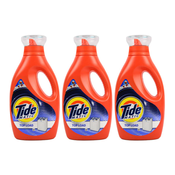 Tide Matic Top Load Liquid Laundry Detergent, 850ml (Pack of 3)