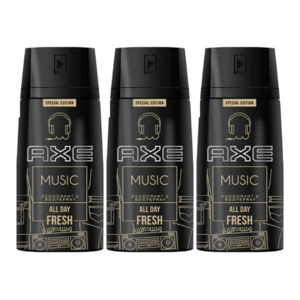 Axe Music Special Edition Deodorant + Body Spray, 150ml (Pack of 3)