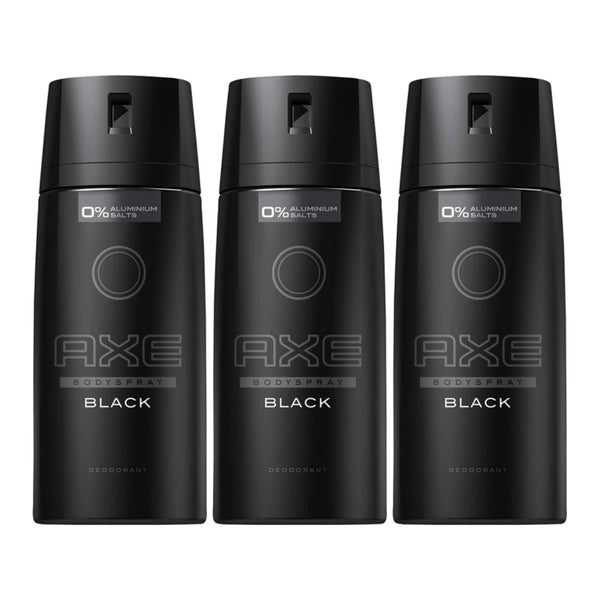 Axe Black Deodorant + Body Spray, 150ml (Pack of 3)