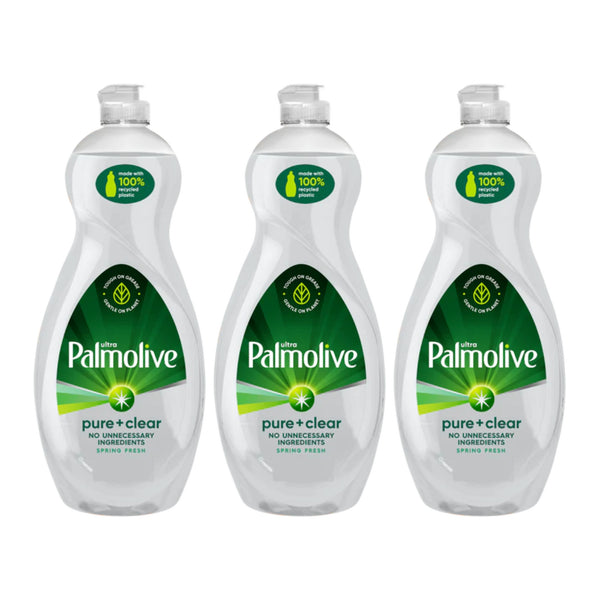 Palmolive Ultra Pure + Clear Spring Fresh Dish Liquid, 20 oz (591ml) (Pack of 3)