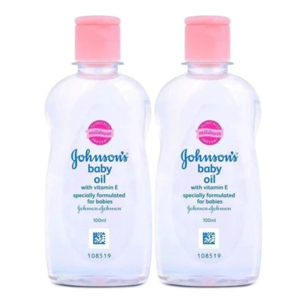 Johnson's Baby Oil, 3.4 oz (100ml) (Pack of 2)