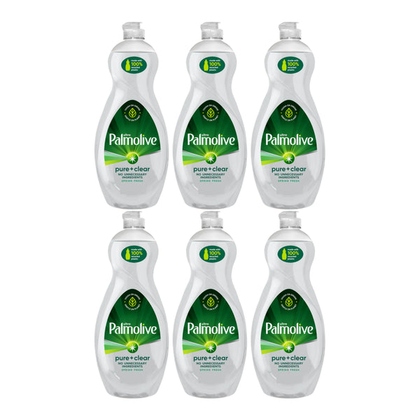 Palmolive Ultra Pure + Clear Spring Fresh Dish Liquid, 20 oz (591ml) (Pack of 6)