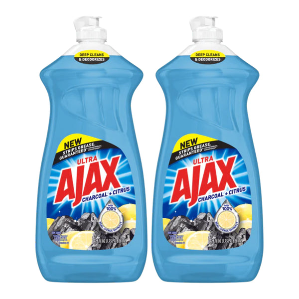 Ajax Ultra Charcoal & Citrus Dish Liquid, 28 oz. (828ml) (Pack of 2)