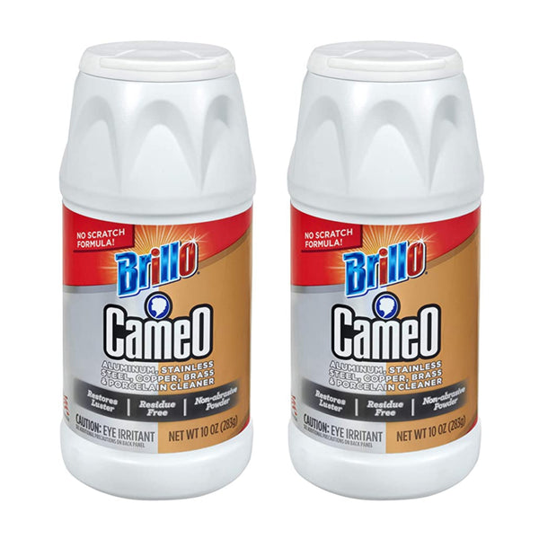 Brillo Cameo Non-Abrasive Aluminum & Stainless Steel Cleaner, 10oz (Pack of 2)