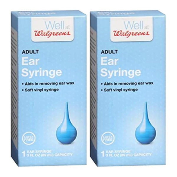 Walgreens Adult Soft Vinyl Ear Syringe, 3 FL OZ (89ml) Capacity (Pack of 2)