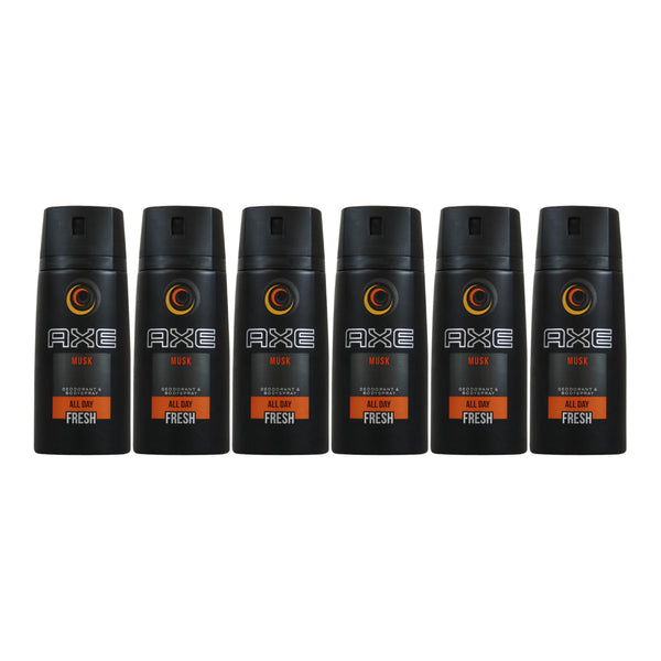 Axe Musk Deodorant + Body Spray, 150ml (Pack of 6)