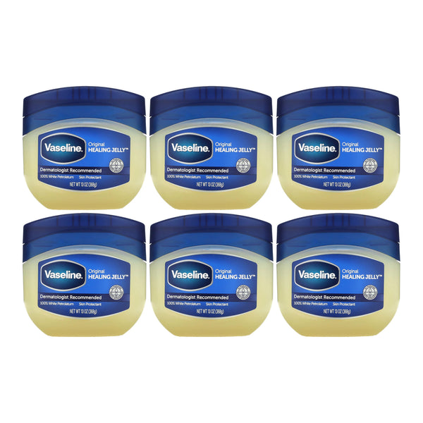 Vaseline Original Healing Petroleum Jelly, 13oz. (368g) (Pack of 6)
