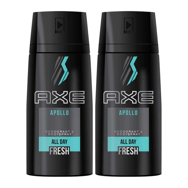 Axe Apollo Deodorant + Body Spray, 150ml (Pack of 2)