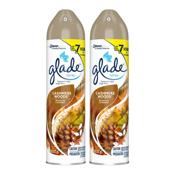 Glade Spray Cashmere Woods Air Freshener, 8 oz (Pack of 2)