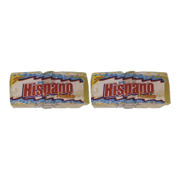 Hispano Jabon Familiar Laundry Soap - Square Bar (5 Pack), 400g (Pack of 2)