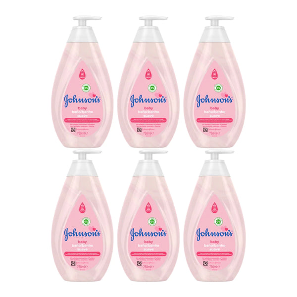 Johnson's Baby Soft Wash, 750ml (25.4 fl oz) (Pack of 6)