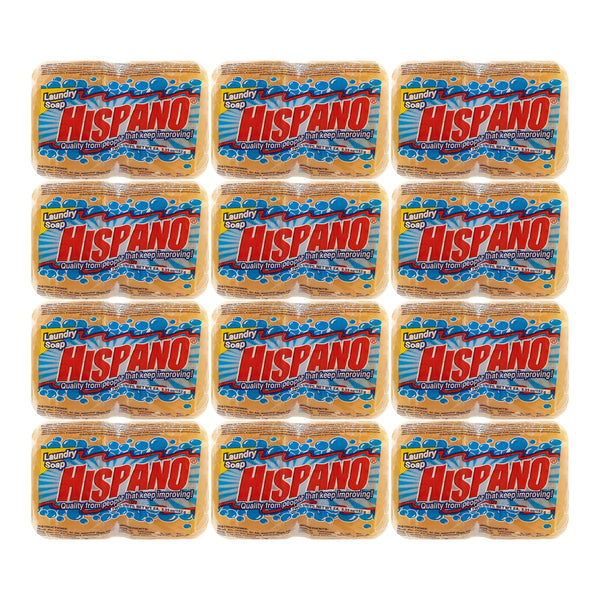 Hispano Jabon Laundry Soap - Round Bar (2 Pack), 10.7oz (304g) (Pack of 12)