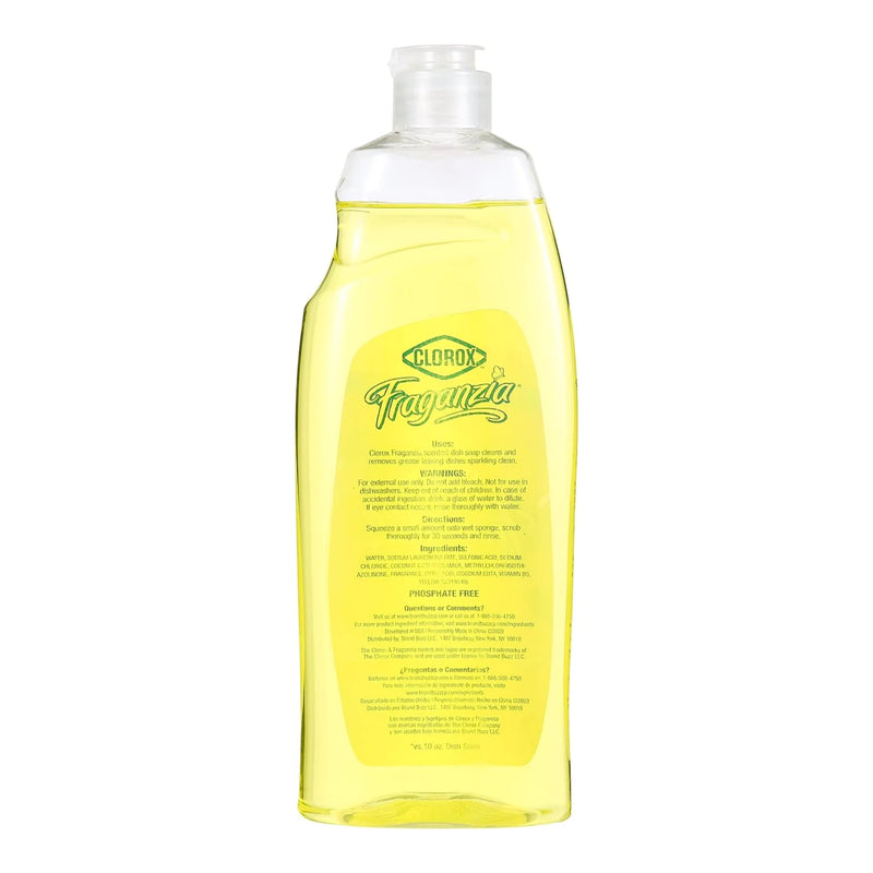 Clorox Fraganzia Bleach Free Dish Soap - Lemon, 22 oz. (650ml)