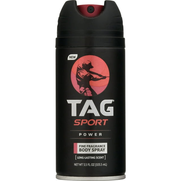 Tag Sport Power - Fine Fragrance Body Spray, 3.5oz.