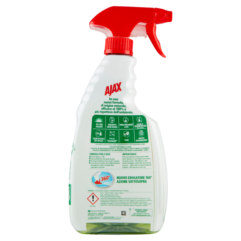 Ajax Sgrassatore Igienizzante (Sanitizing Degreaser) Spray, 20.5oz (Pack of 2)