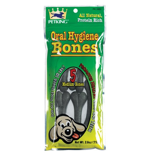 All Natural Protein Rich Oral Hygiene Dog Bones Treats, 5-ct.