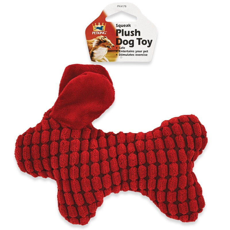 Squeak Plush Play Dog Toy Animal Shape, 1-ct