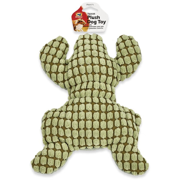Squeak Plush Play Dog Toy Frog Lizard Design, 1-ct.