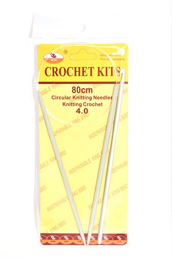 80cm Circular Knitting Needles & 4.0 Crotchet Hook