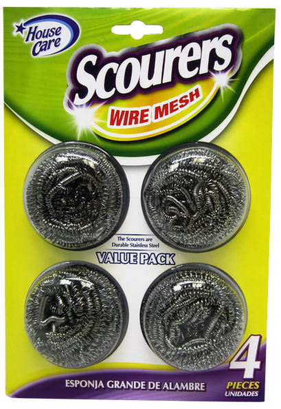 House Care Scourers Wire Mesh, 4-ct.