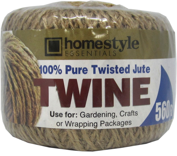 100% Pure Twisted Jute Twine, 560 ft. 1-ct.