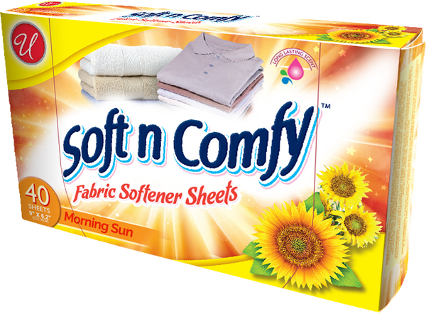 Soft N Comfy Morning Sun Scent Fabric Softener Sheets, 40 Sheets