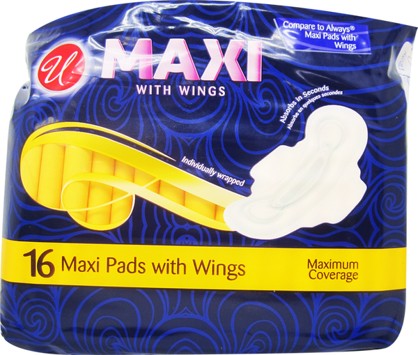 Maxi Pads with Wings, 16 ct.