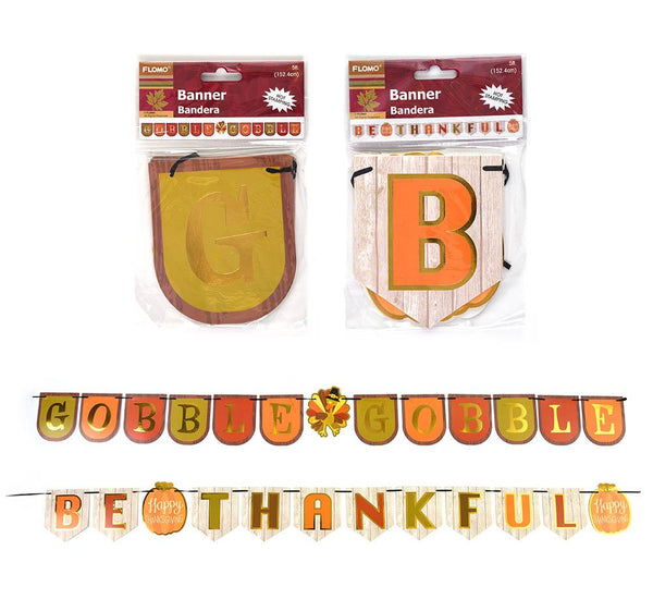 5' Harvest Banner With Hot Stamping (Pack of 2)