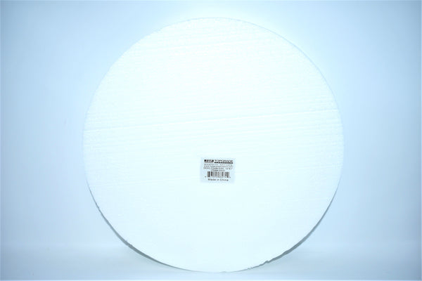 12" x 1" Round Styrofoam Disc, 1 ct.