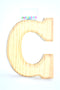 6" Wood Crafted Letter "C"
