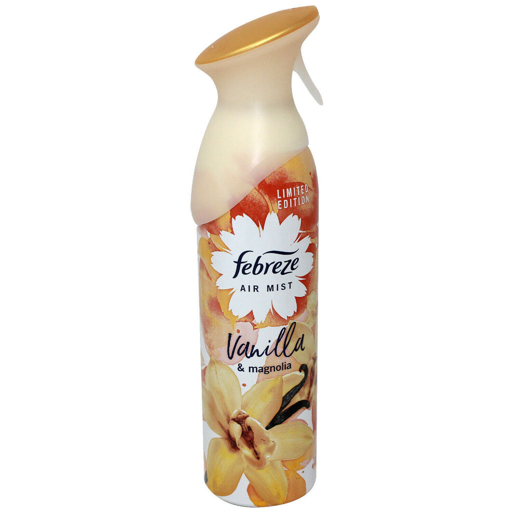 Febreze Air Refresher MADAGASCAR Vanilla & Magnolia 6x300ml Removes Odors
