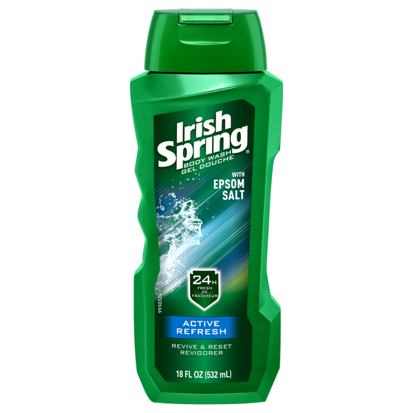 Irish Spring Body Wash - Active Refresh with Epsom Salt, 18 oz.